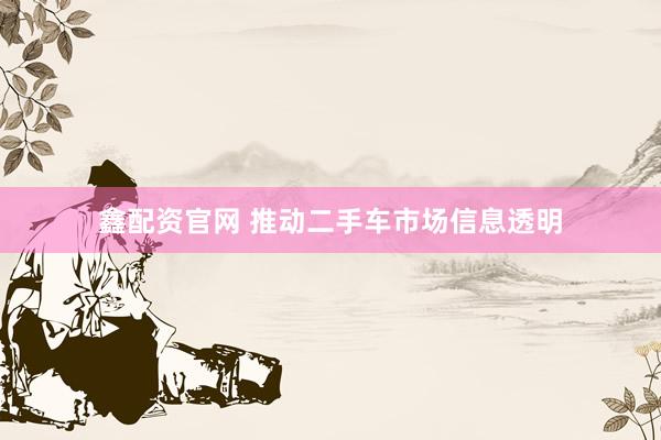 鑫配资官网 推动二手车市场信息透明